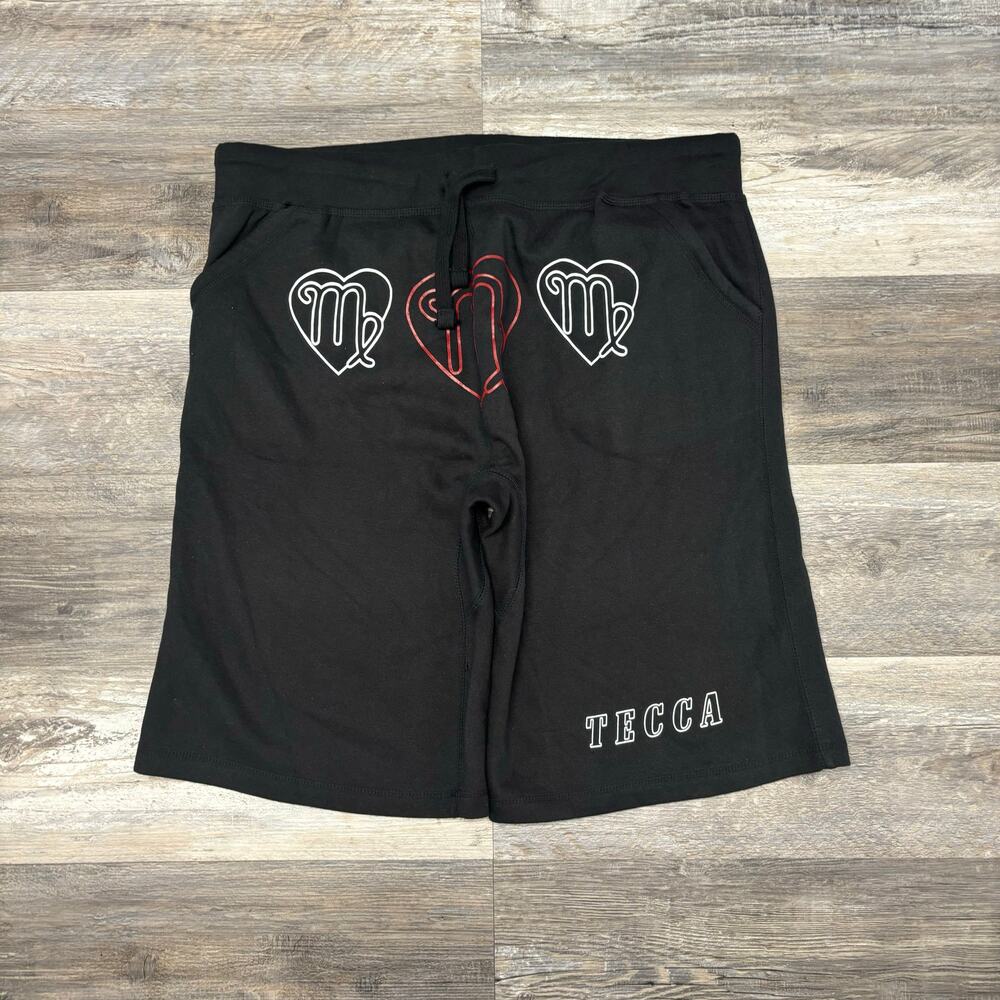 Lil Tecca Merch Out Of Love‎ Black White Mens 2XL Rapper Streetwear Sweat Shorts